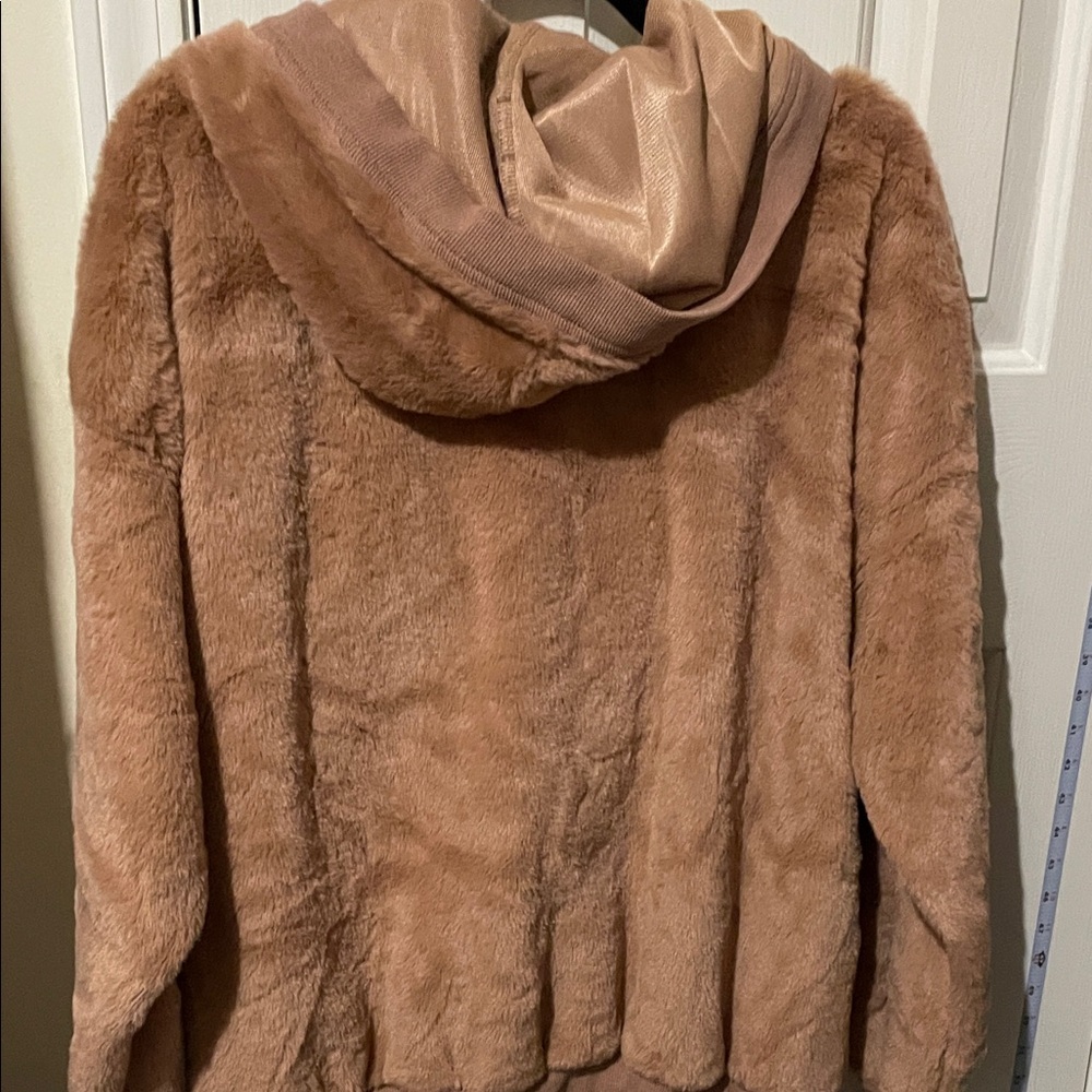 Easel Tan Fuzzy Hoodie Sweatshirt - Picture 6 of 13